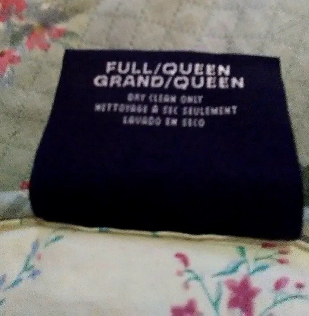 VTG Ralph Lauren Reversible Blue Floral Queen Comforter - Cottage Lane